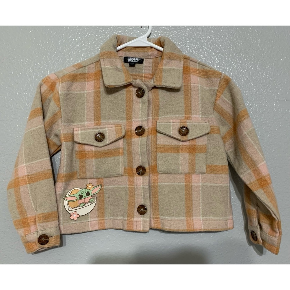 Star Wars Beige and Orange Plaid Kids Jacket